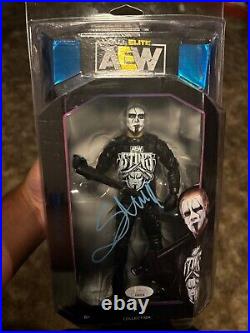 Aew sting autograph figure JSA signed luminaries