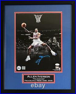Allen Iverson autographed signed framed 11x14 photo Philadelphia 76ers NBA JSA