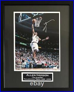 Allen Iverson autographed signed framed 11x14 photo Philadelphia 76ers NBA JSA