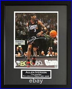 Allen Iverson autographed signed framed11x14 photo Philadelphia 76ers NBA JSA