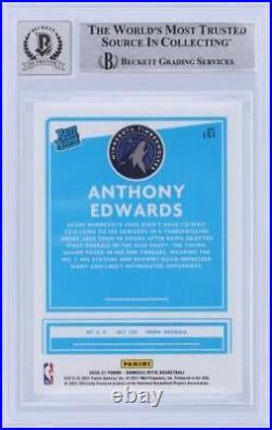 Anthony Edwards Minnesota Timberwolves Autographed 2020-21 Panini