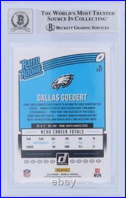 Autographed Dallas Goedert Eagles Football Slabbed Rookie Card