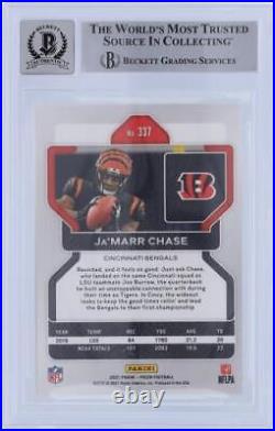 Autographed Ja'Marr Chase Bengals Football Slabbed Rookie Card