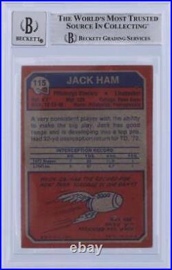 Autographed Jack Ham Steelers Football Slabbed Rookie Card