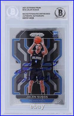 Autographed Jalen Suggs Magic Basketball Slabbed Rookie Card