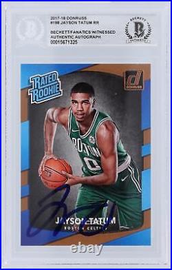 Autographed Jayson Tatum Celtics Basketball Slabbed Rookie Card