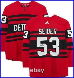 Autographed Moritz Seider Red Wings Jersey