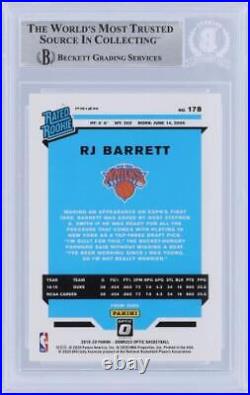 Autographed RJ Barrett Knicks Basketball Slabbed Rookie Card