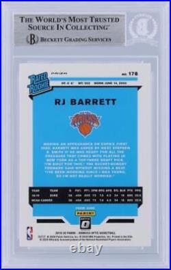 Autographed RJ Barrett Knicks Basketball Slabbed Rookie Card