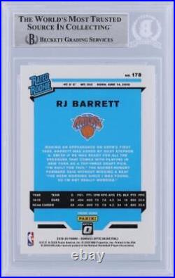 Autographed RJ Barrett Knicks Basketball Slabbed Rookie Card