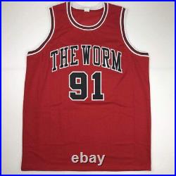 Autographed/Signed DENNIS RODMAN Chicago Red Basketball Jersey JSA COA Auto