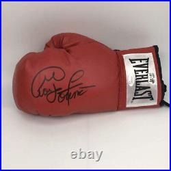 Autographed/Signed George Foreman Red Everlast Boxing Glove JSA COA Auto
