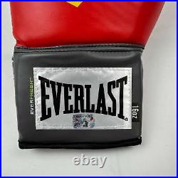 Autographed/Signed Mike Tyson Imperfect Red Everlast Boxing Glove Hologram COA