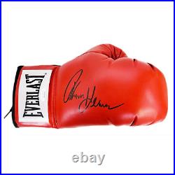 Autographed/Signed THOMAS HITMAN HEARNS Red Everlast Boxing Glove JSA COA Auto