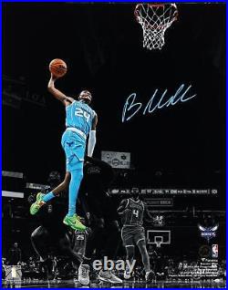 Brandon Miller Charlotte Hornets Autographed 11 x 14 Spotlight Dunk Photograph