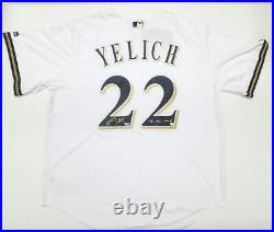 CHRISTIAN YELICH Autographed 18 NL MVP Cool Base White Brewers Jersey STEINER