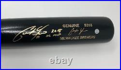 CHRISTIAN YELICH Autographed Brewers 2018 NL MVP Game Model Bat STEINER