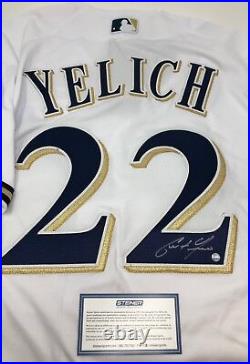 CHRISTIAN YELICH Autographed Milwaukee Brewers Authentic White Jersey STEINER