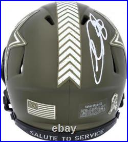 Ceedee Lamb Dallas Cowboys Signed Riddell 2022 Salute To Service Mini Helmet