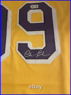 Chevy Chase Signed Autographed Fletch Los Angeles Yellow Jersey Beckett BAS COA