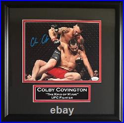 Colby Covington autographed framed 8x10 photo UFC JSA Witness Usman Masvidal