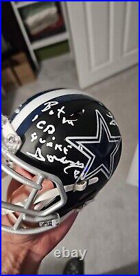 Dallas Cowboys Autographed Mini Helmet