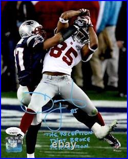 David Tyree autographed signed RARE inscribed 8x10 photo New York Giants JSA COA