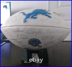 Detroit Lions Autographed Football. Jared Goff, D. Swift. 2021 Full Roster. NFL