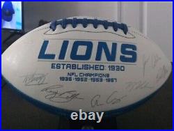 Detroit Lions Autographed Football. Jared Goff, D. Swift. 2021 Full Roster. NFL