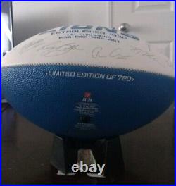 Detroit Lions Autographed Football. Jared Goff, D. Swift. 2021 Full Roster. NFL