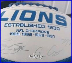 Detroit Lions Autographed Football. Jared Goff, D. Swift. 2021 Full Roster. NFL