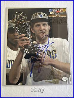 Dirk Werner Nowitzki Dallas Mavericks Signed Autographed 10x8 Photo VSA COA