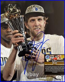 Dirk Werner Nowitzki Dallas Mavericks Signed Autographed 10x8 Photo VSA COA