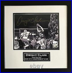 Dwight Clark signed autographed framed 8x10 photo NFL San Francisco 49er JSA COA