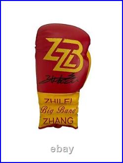 Exclusive Zhilei Zhang Signed Branded Boxing Glove COA RARE
