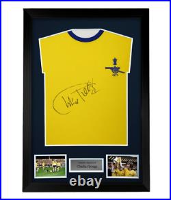 Framed Proof Charlie George Signed Arsenal Shirt 1971 Fa Cup Coa Autograph