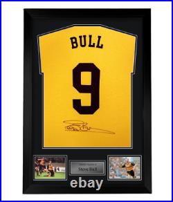 Framed Steve Bull Signed Wolves Wolverhampton Wanderers Coa Autograph T-shirt
