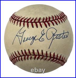 George Pfister Autographed Official National League Dodgers Baseball Beckett