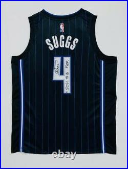 JALEN SUGGS Autographed 2021 #5 Pick Orlando Magic Black Jersey FANATICS