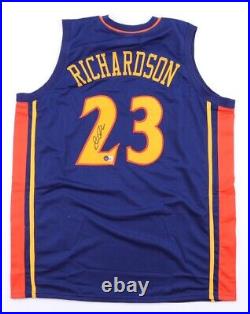 Jason Richardson Autographed Golden State Warriors Custom Jersey Beckett Coa