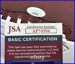Jim Harbaugh Signed Michigan Wolverines White Panel Logo Football Autograph JSA