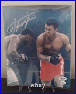 Joe Frazier Smoking Joe 8x10 Autographed Photo With Muhammad Ali PSA/DNA