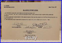 Joe Montana Autograph Picture in 49er Uniform with COA signed by Joe Montana