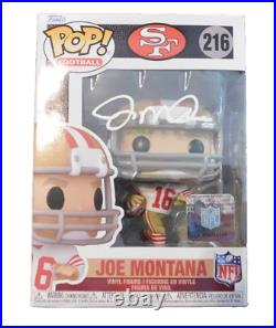 Joe Montana Autographed San Francisco 49ers Funko Pop #216 Fanatics Coa