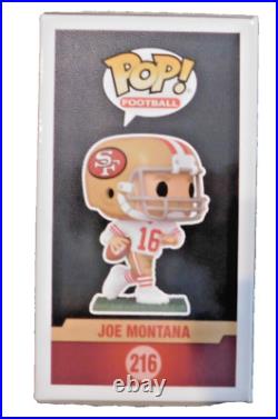 Joe Montana Autographed San Francisco 49ers Funko Pop #216 Fanatics Coa