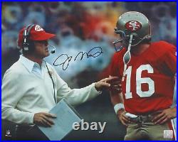 Joe Montana San Francisco 49ers Autographed 16 x 20 With Bill Walsh Photograph