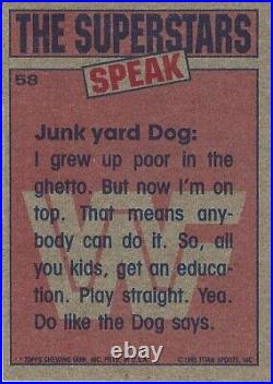Junk Yard Dog JYD Autographed WWF 1985 Topps Wrestling Trading Card