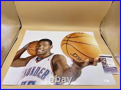 Kevin Durant Autographed Oklahoma City Thunder 16x20 Photo Jsa Coa