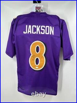 Lamar Jackson Baltimore Ravens Autographed Signed Jersey Purple JSA Certified