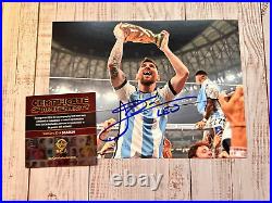 Lionel Messi Signed 7x5 (Argentina World Cup Soccer) Original Autograph withCOA